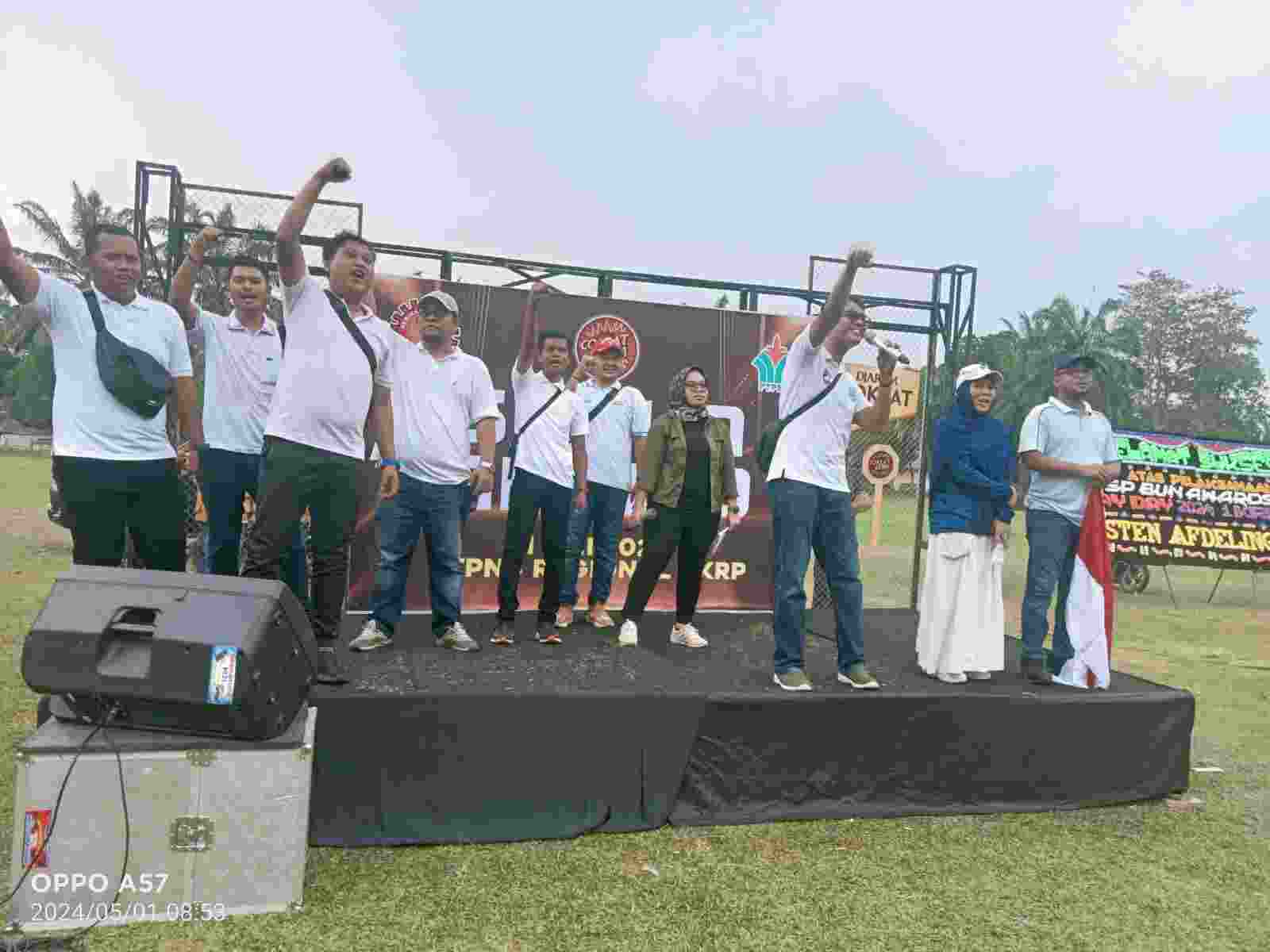 Peringati Hari Buruh Internasional 1 Mei 2024,PalmCo Regional 1 SPBun Basis 1KRP Beri Penghargaan untuk Karyawan Terbaik