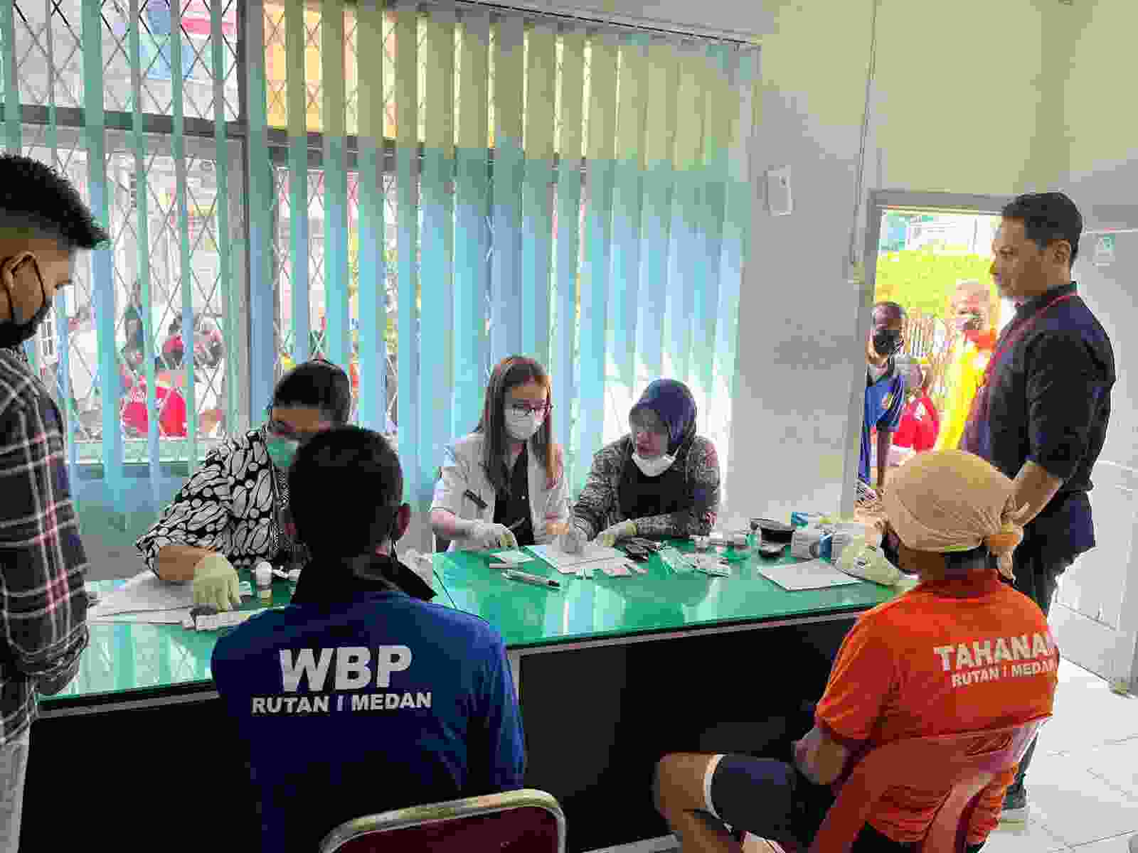 Skrining HIV Puluhan Warga Binaan Rutan Kelas I Medan